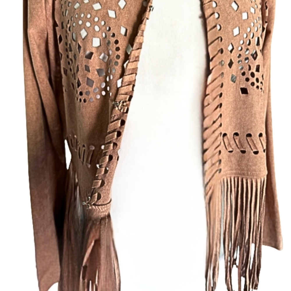 Easel Soft & Lux Suede Jacket In Dusty Rose Oversized Small Medium - Picture 6 of 9